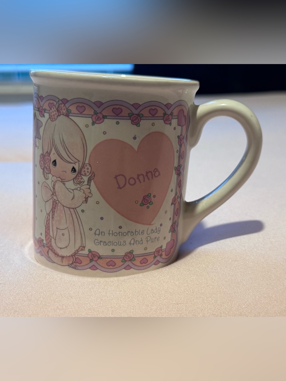 Vintage 1994 Precious Moments “Donna”  Ceramic Mug!
